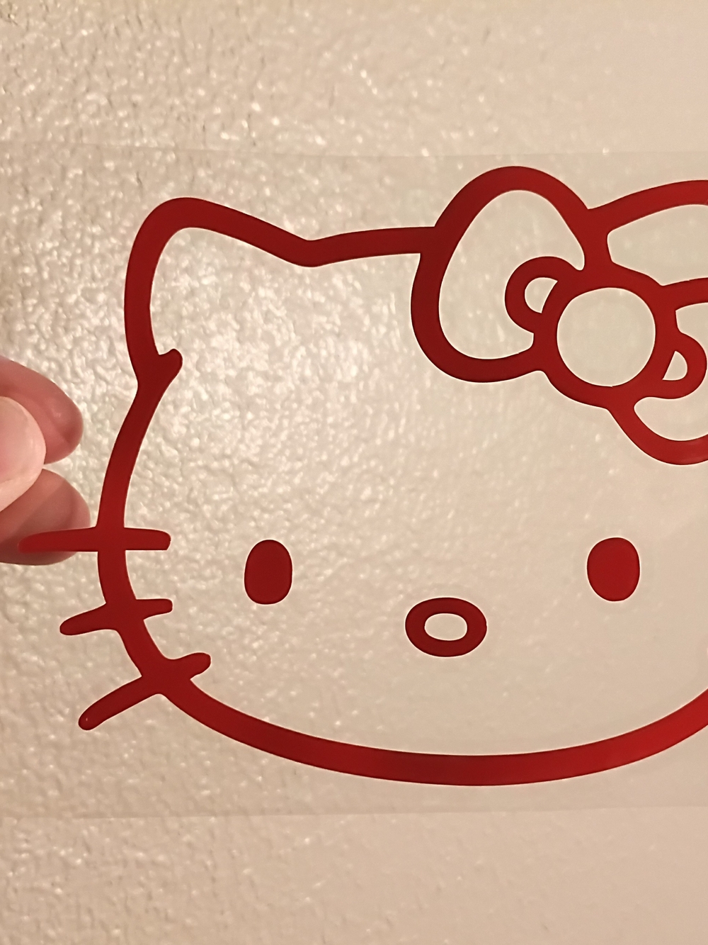 Hello Kitty Red Outline Window Decal - Car Accessories